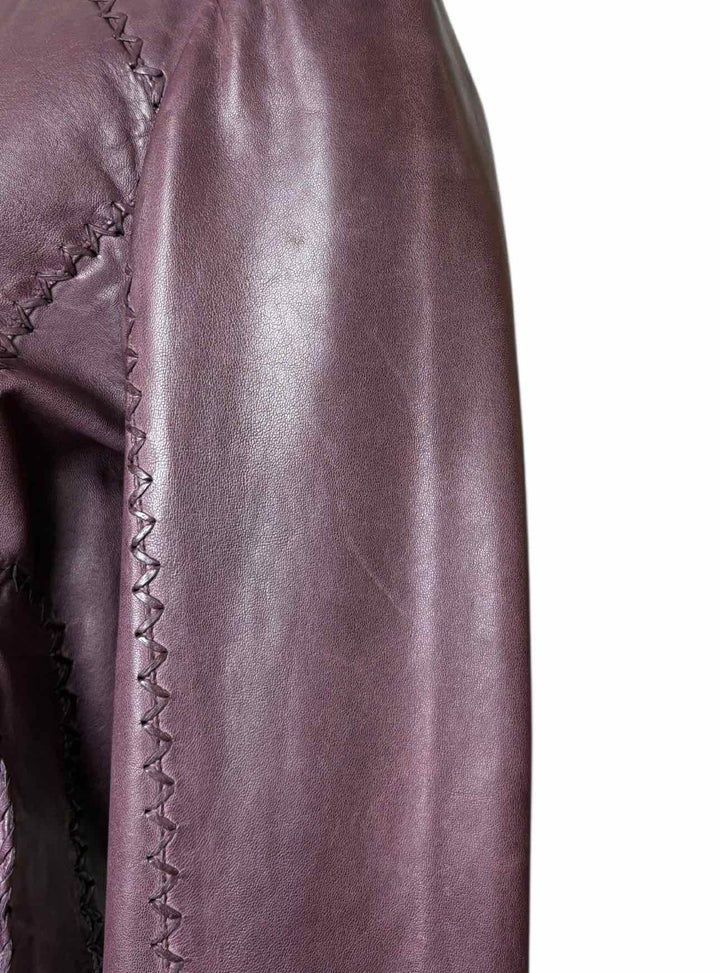 Marc Cain Size M Zip-up Leather Jacket