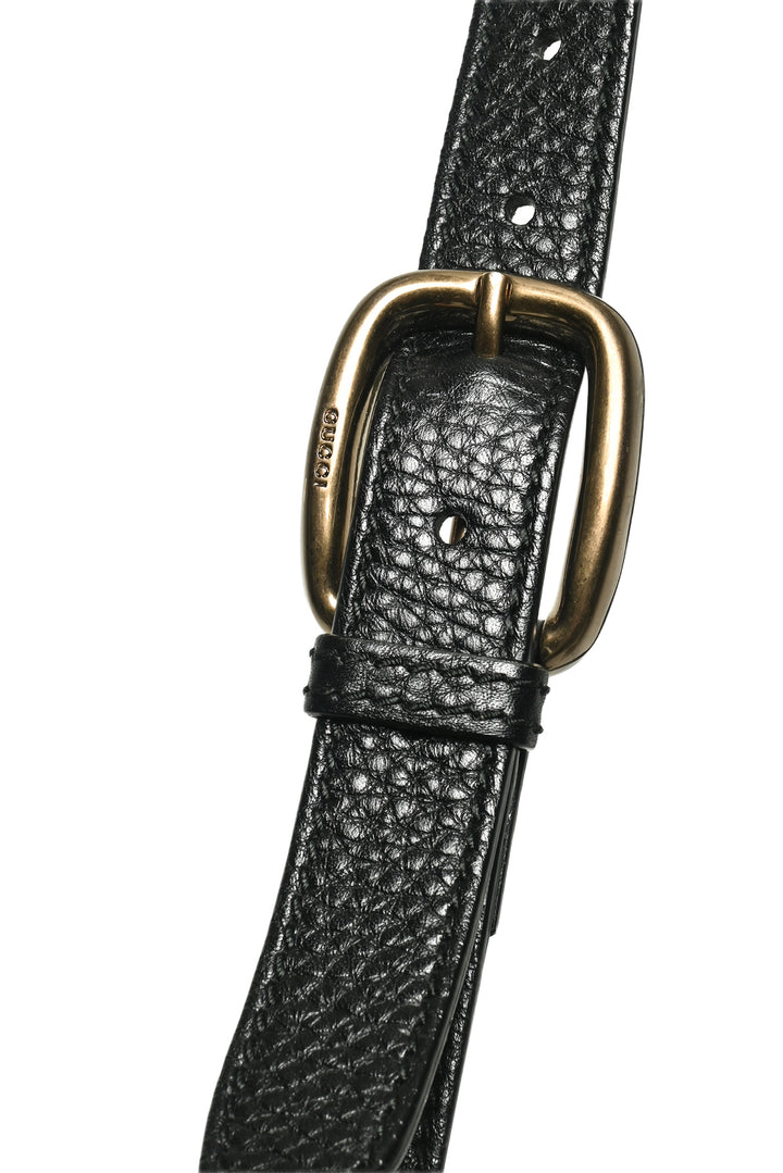 Gucci Pebbled Leather Bamboo Top Handle Suitcase Travel Bag