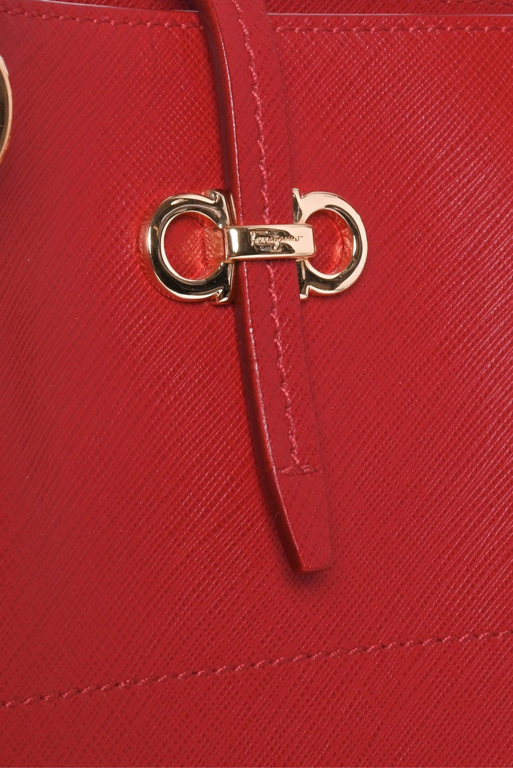 Salvatore Ferragamo Saffiano Leather Briana Small Tote