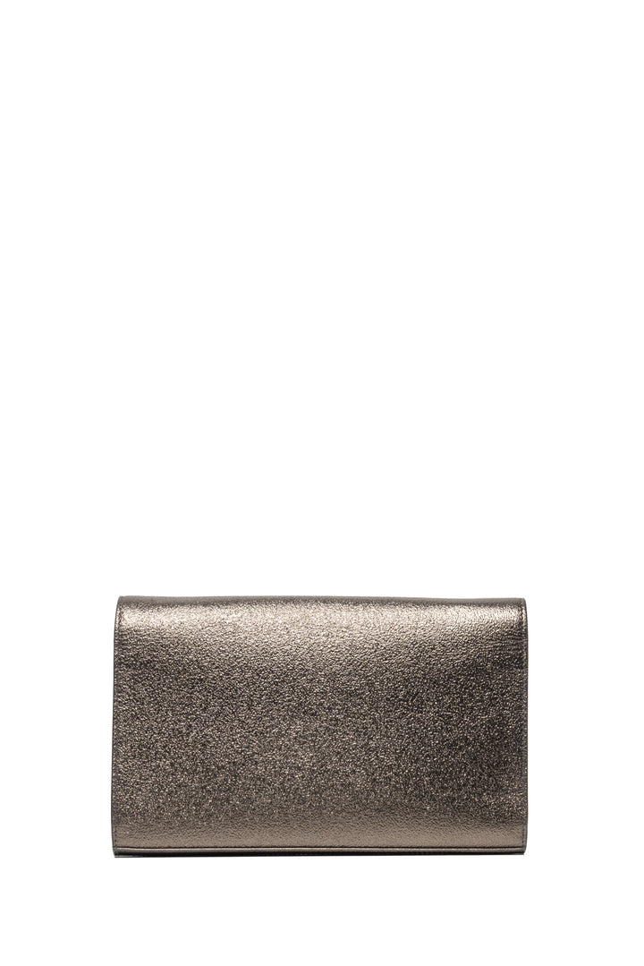 Saint Laurent 2016 Metallic Leather Kate Chain Wallet Crossbody