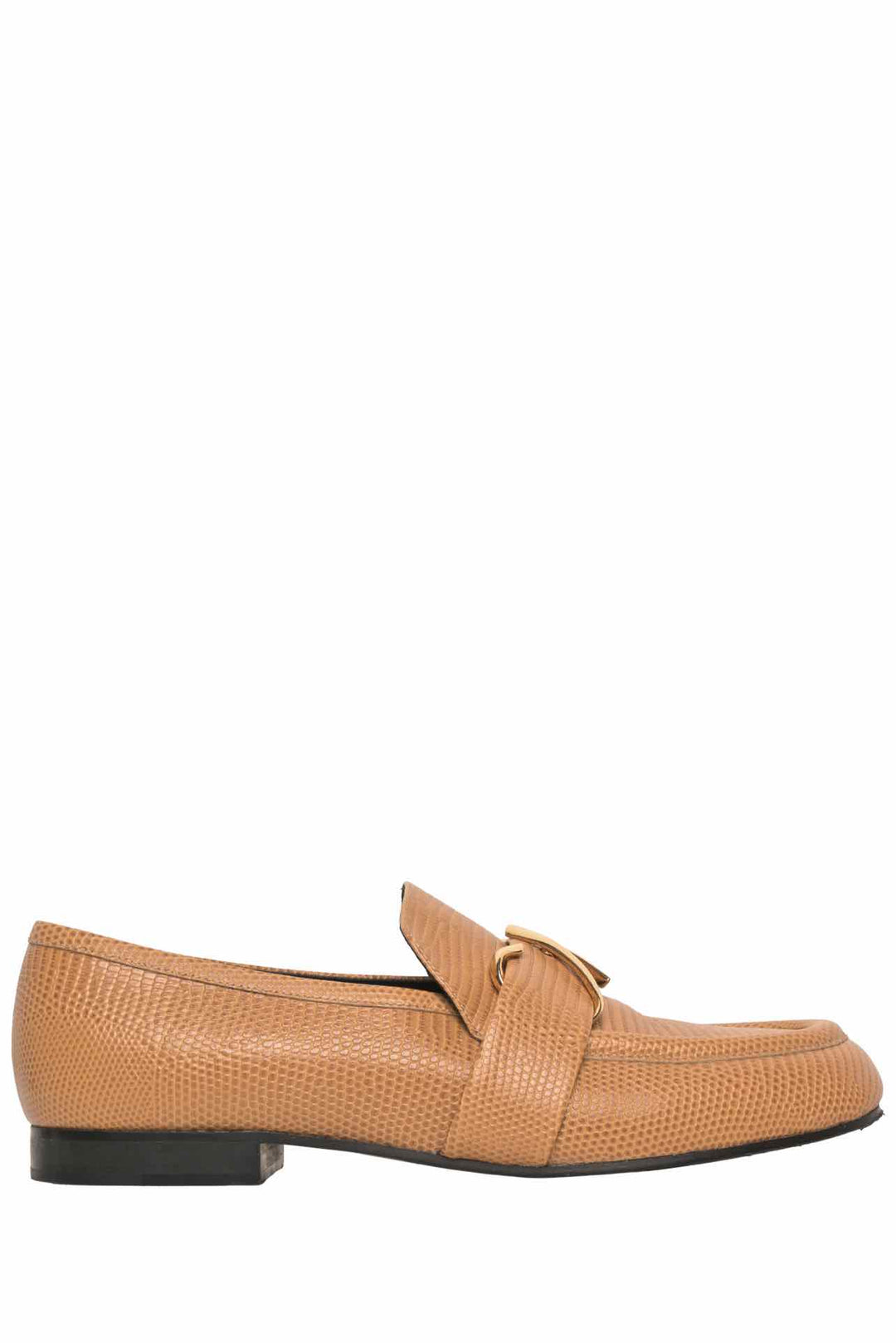 Proenza Schouler Size 39 Lizard Print Embossed Leather Loafers