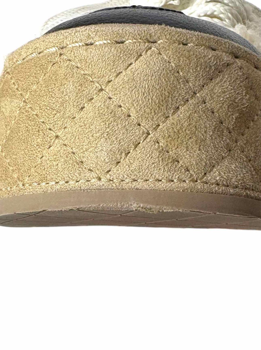 Chanel Size 36.5 Shearling & Leather Cap Toe CC Logo Sneaker