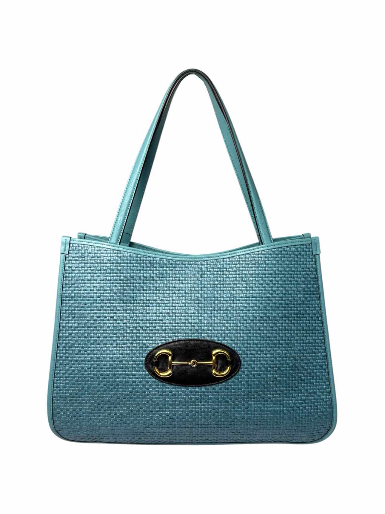 LOUIS VUITTON GUCCI ティファニー箱のみ Gucci Raffia Horsebit 1955 Tote Purse - Luxury Used Designer Purse