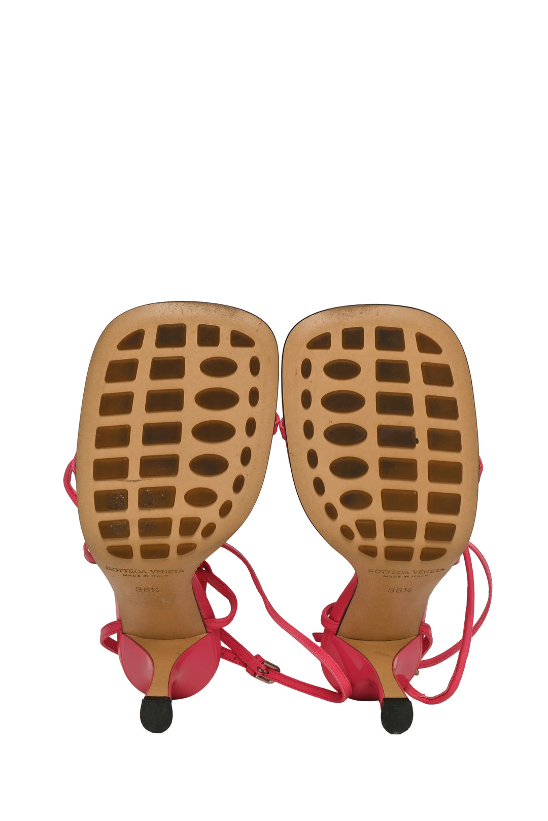 Bottega Veneta Size 36.5 'Barely There' Strappy Leather Sandals