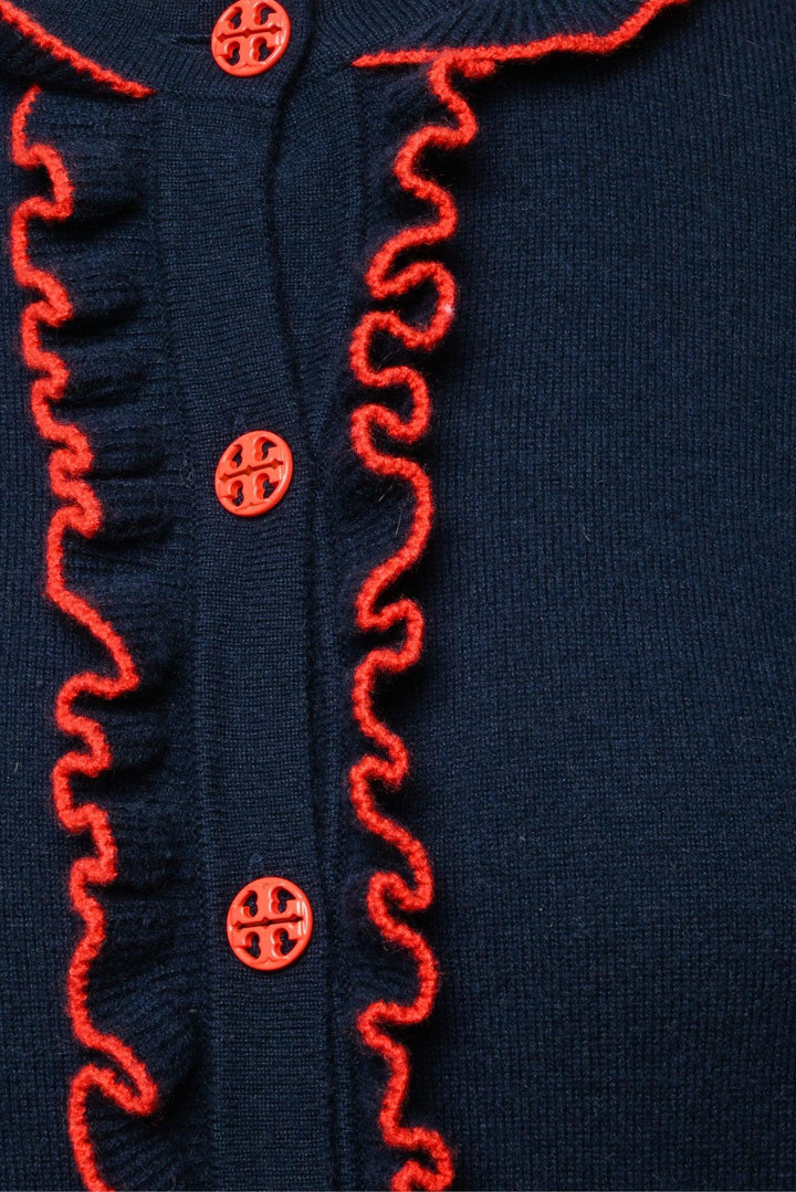 Tory Burch Size XS Cashmere Ruffle Cardigan