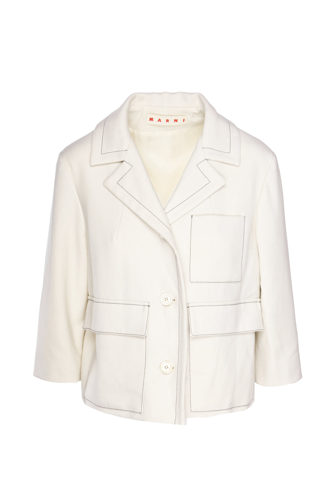 Marni Size 40 Cropped 3/4 Sleeve Jacket