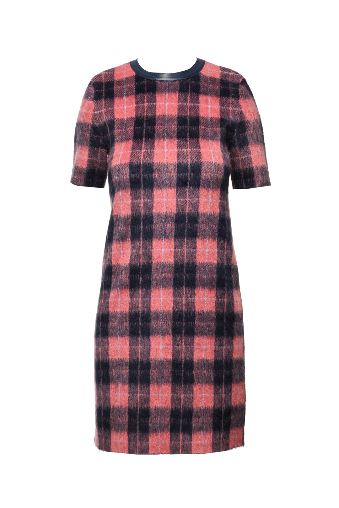 Louis Vuitton Size S Plaid Mohair-Blend Mini Dress