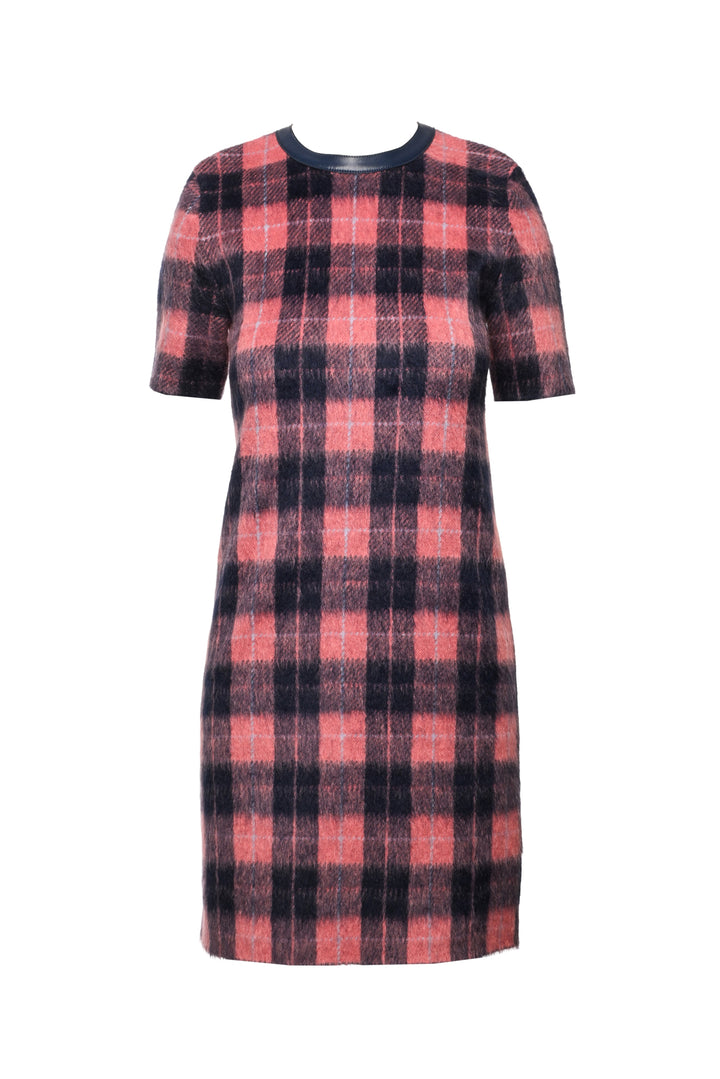 Louis Vuitton Size S Plaid Mohair-Blend Mini Dress