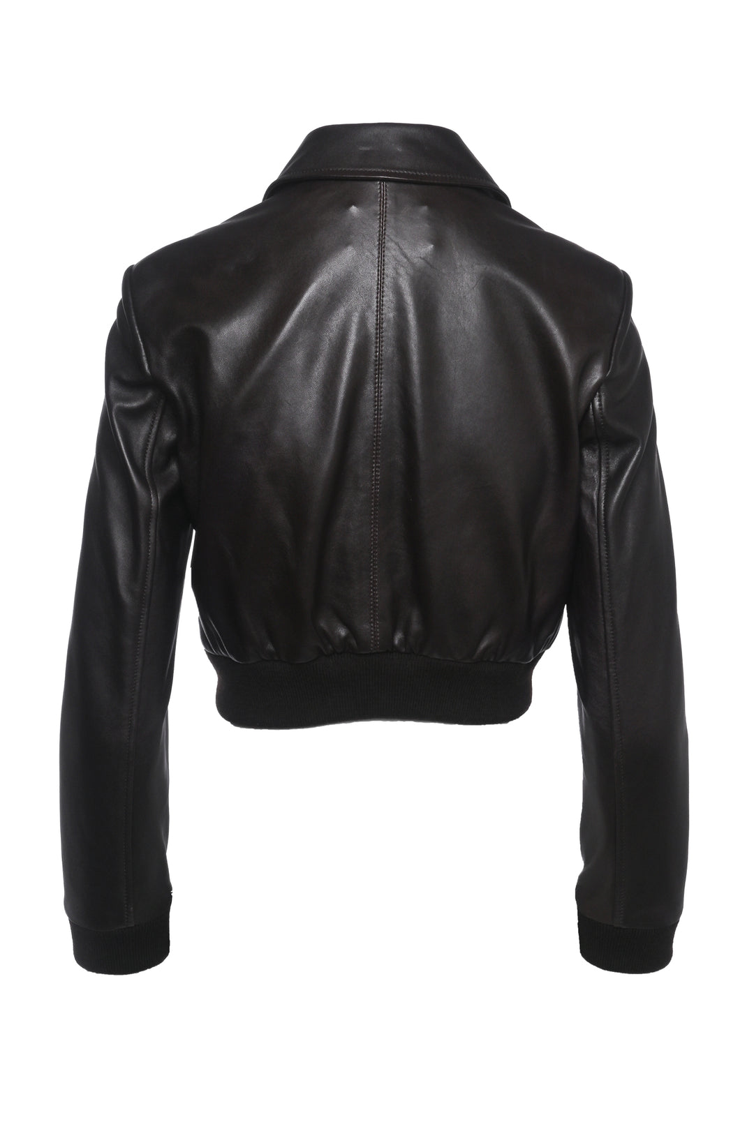 Dorothee Schumacher Size 1 Sleek Statement Cropped Leather Jacket