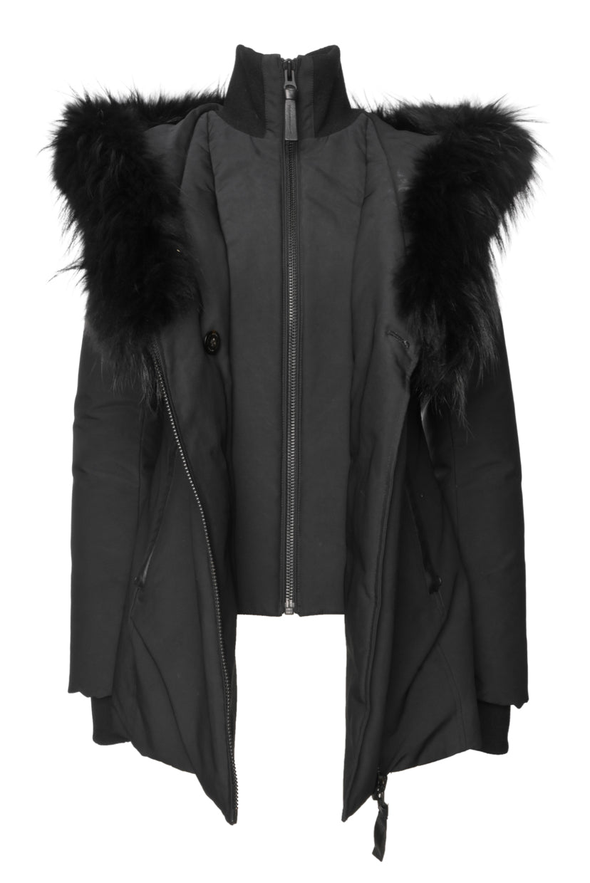 Mackage Size S Trish Down Parka with Racoon Fur Trim