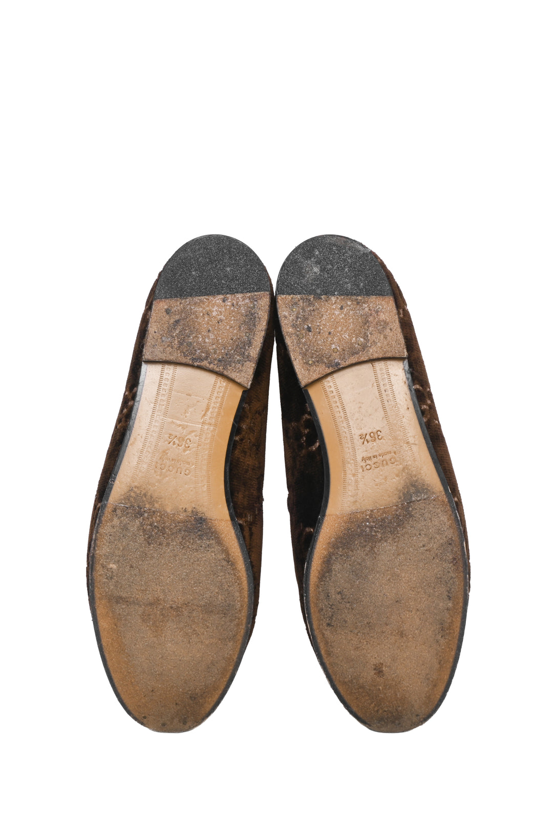 Gucci Size 36.5 GG Monogram Velvet Horsebit Jordaan Loafers
