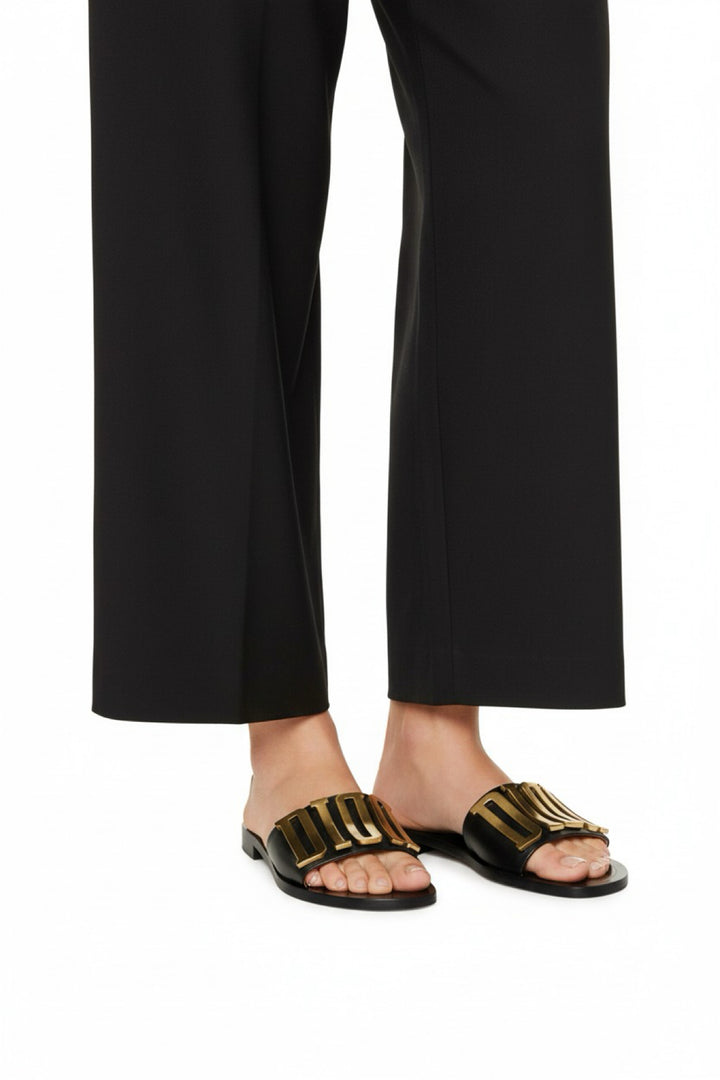 Christian Dior Size 35.5 Revolution Logo Slide Sandals