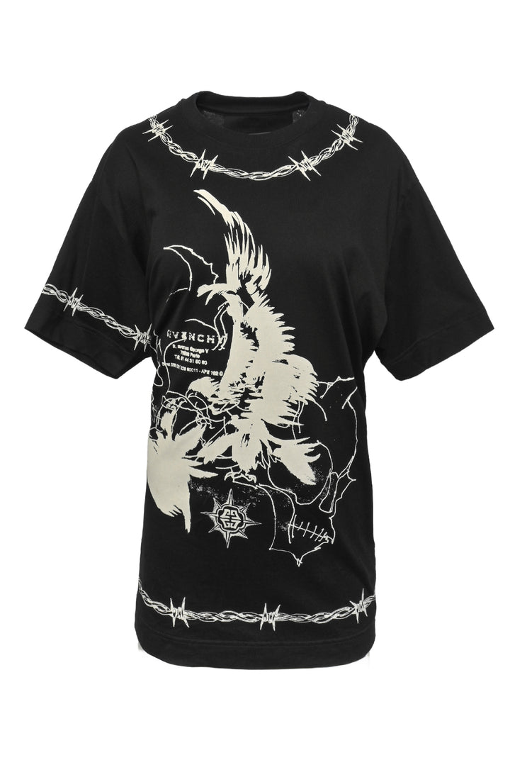 Givenchy Size S Men's Gothic Logo Oversize Fit T-shirt