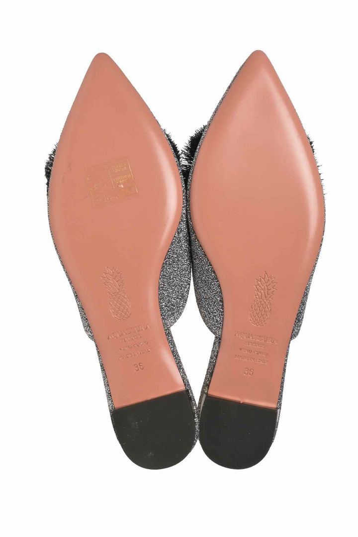 Aquazzura Size 36 Powder Puff Flats