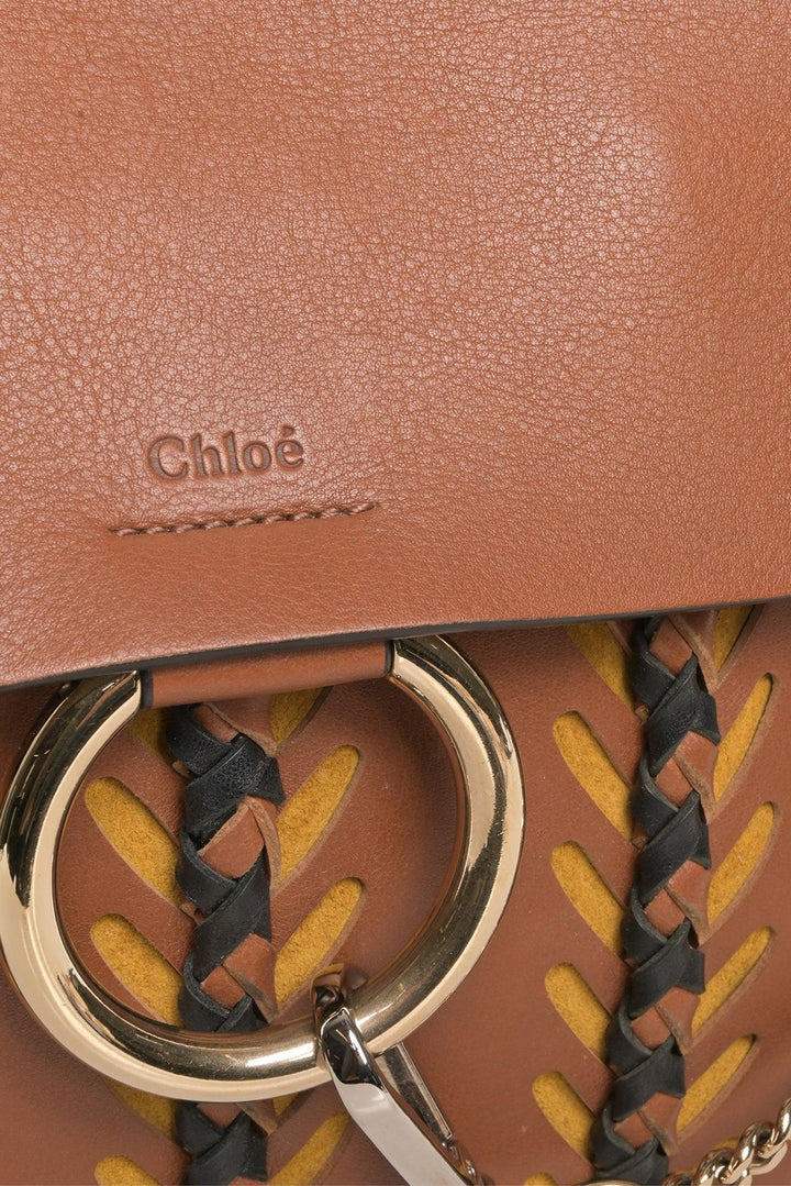 Chloe Woven Calfskin Medium Faye Shoulder Bag