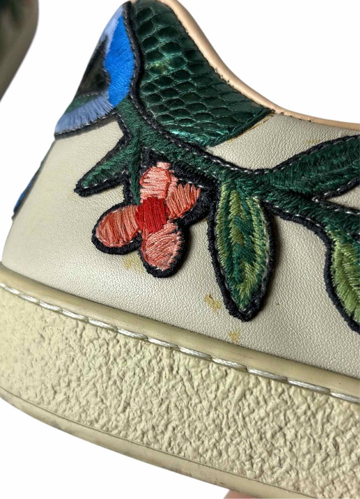 Gucci Ace Low-top Floral Embroidered Size 10 Men's Sneakers