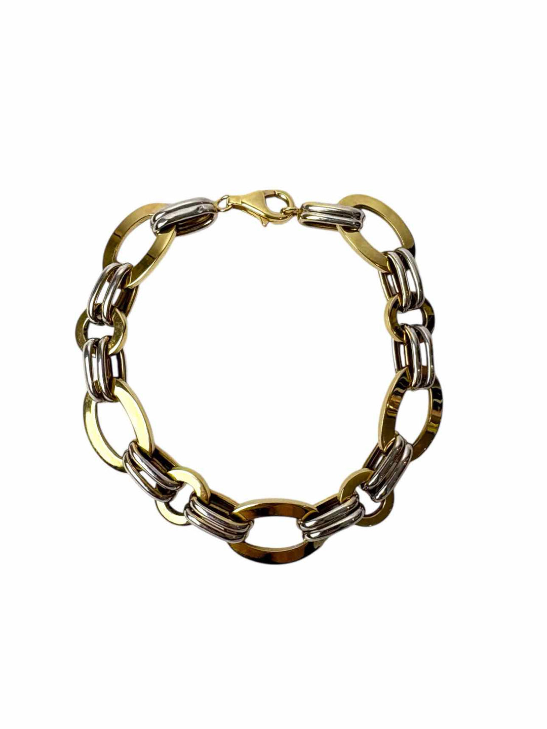 14K White and Yellow Gold Link Bracelet