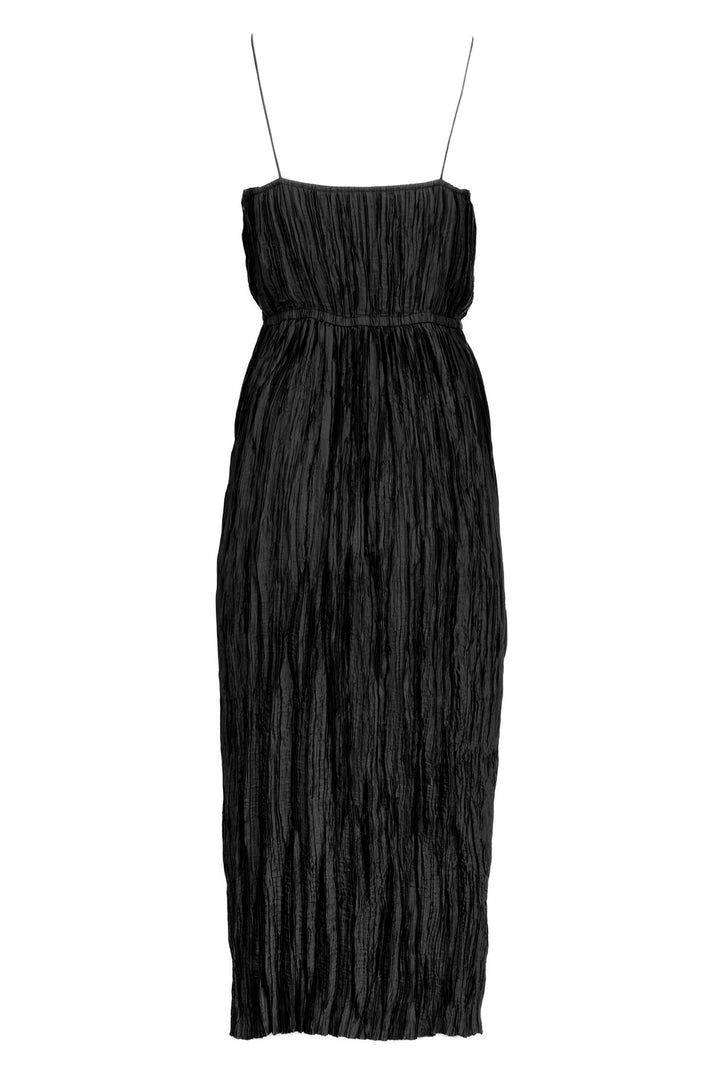 Ulla Johnson Size 8 Orla Tie-Shoulder Plisse Midi Dress