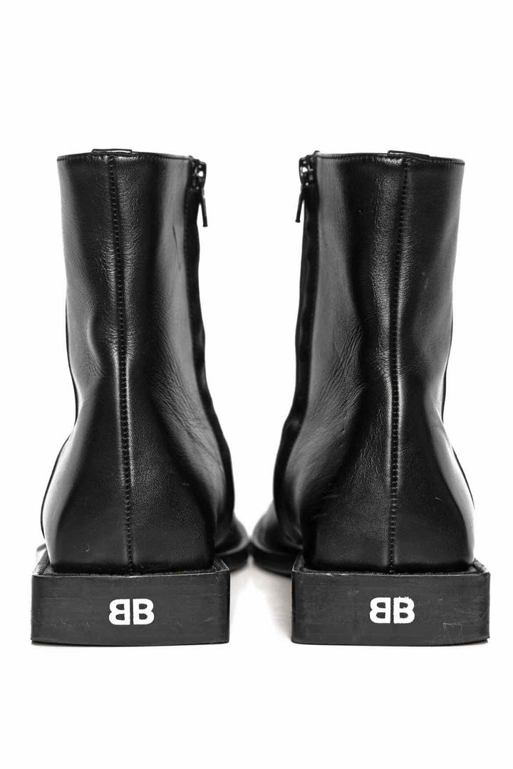 Balenciaga Size 37.5 Square Toe Ankle Boots