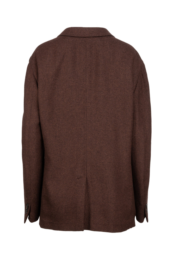 Zegna Size 44 Men's Silk & Cashmere Blend Tweed Blazer