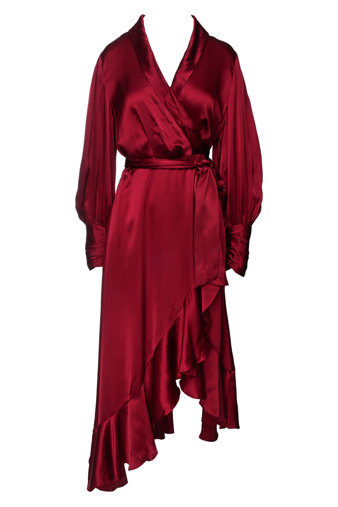 Zimmermann Size 3 Silk Wrap Ruffle Dress