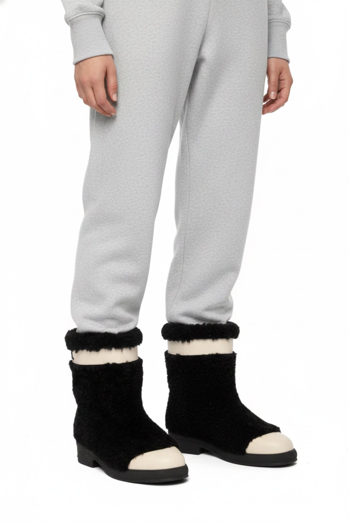 Chanel Size 36.5 Coco Neige Short Shearling Ankle Boots - Luxury