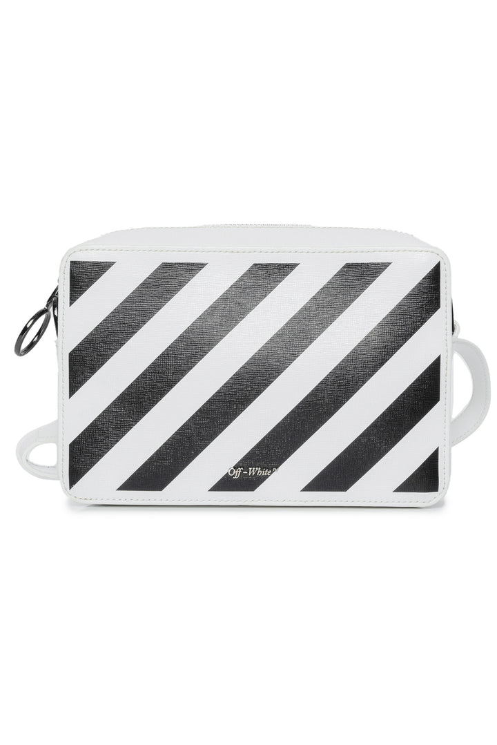 Off White Diagonal Stripe Leather Belt Bag