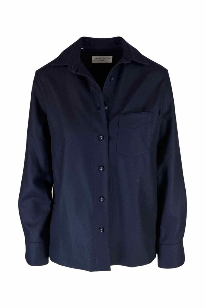 Officine Generale Size XS/S Wool Button-Up Shirt