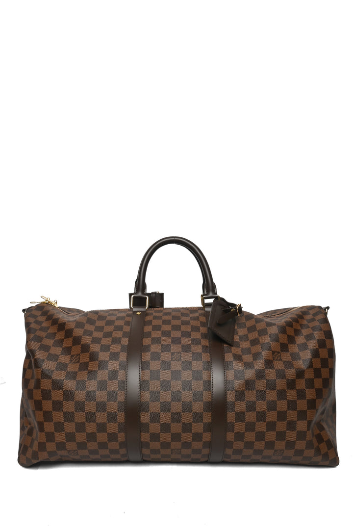 Louis Vuitton 2022 Damier Ebene Keepall Bandouliere 55