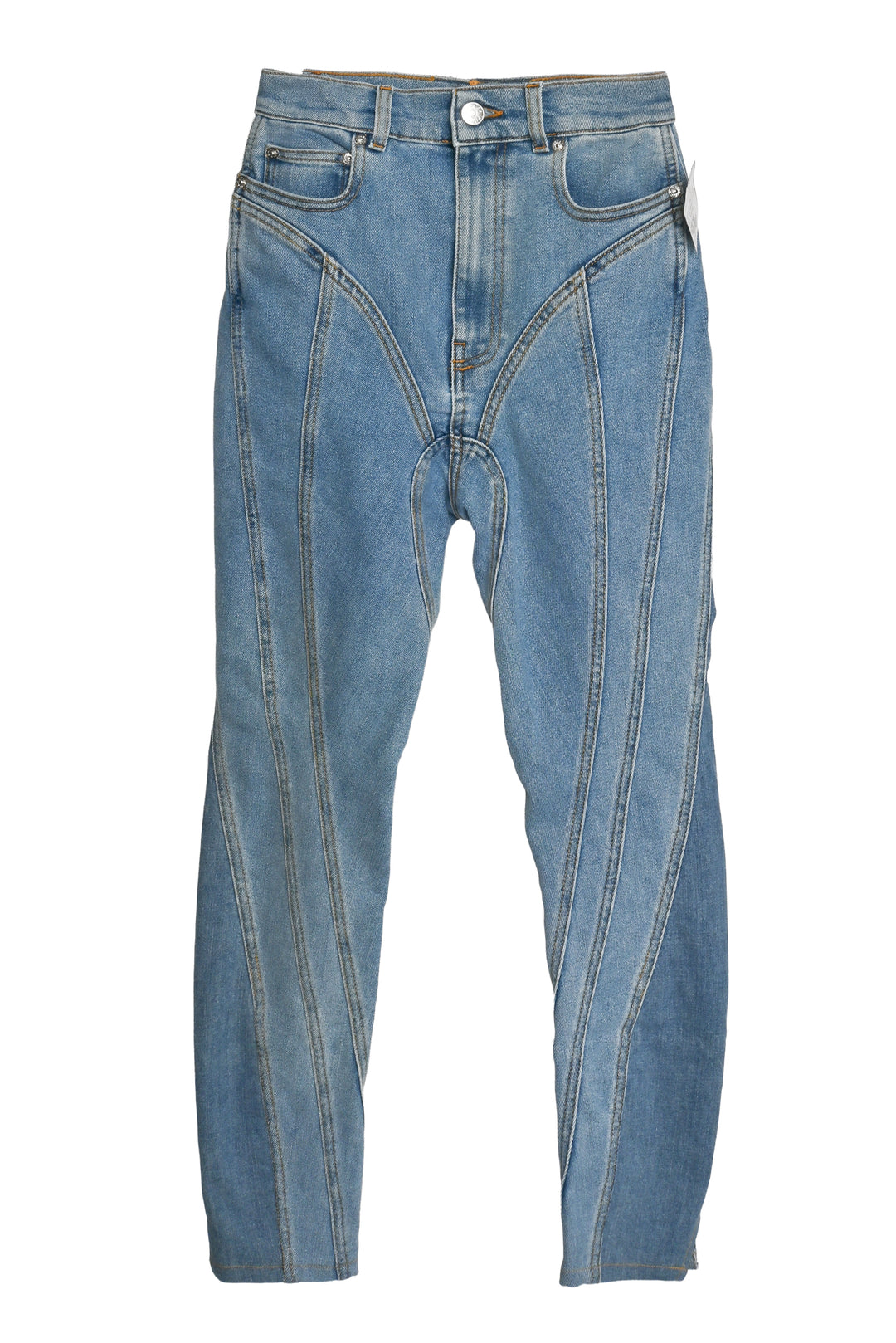 Mugler Size 36 Spiral Skinny Jeans