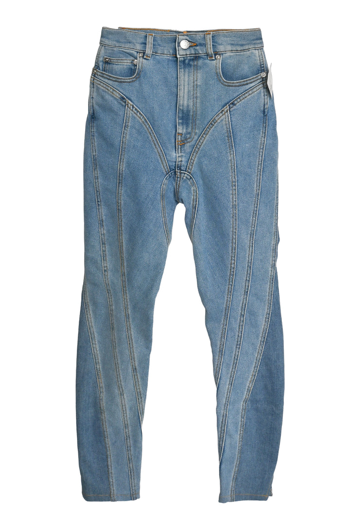 Mugler Size 36 Spiral Skinny Jeans