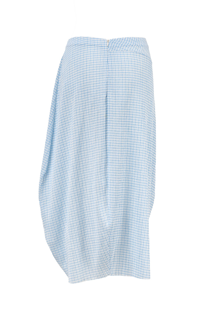Jil Sander Size S Sleeveless Gingham Mock Neck Top & Skirt Set