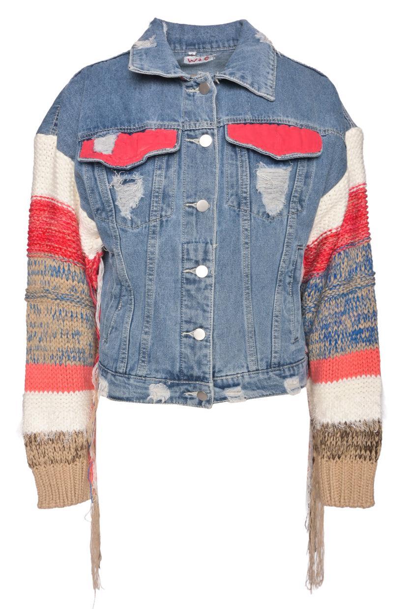 Wren + Glory Size S Simple Thoughts Denim Jacket