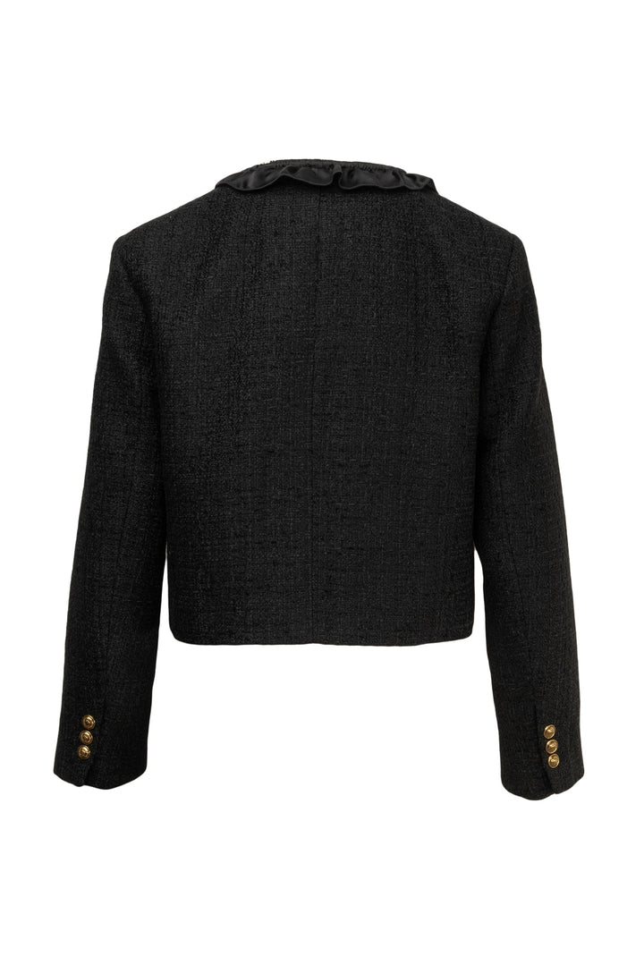 Sandro Size 38 Ruffle Tweed Jacket