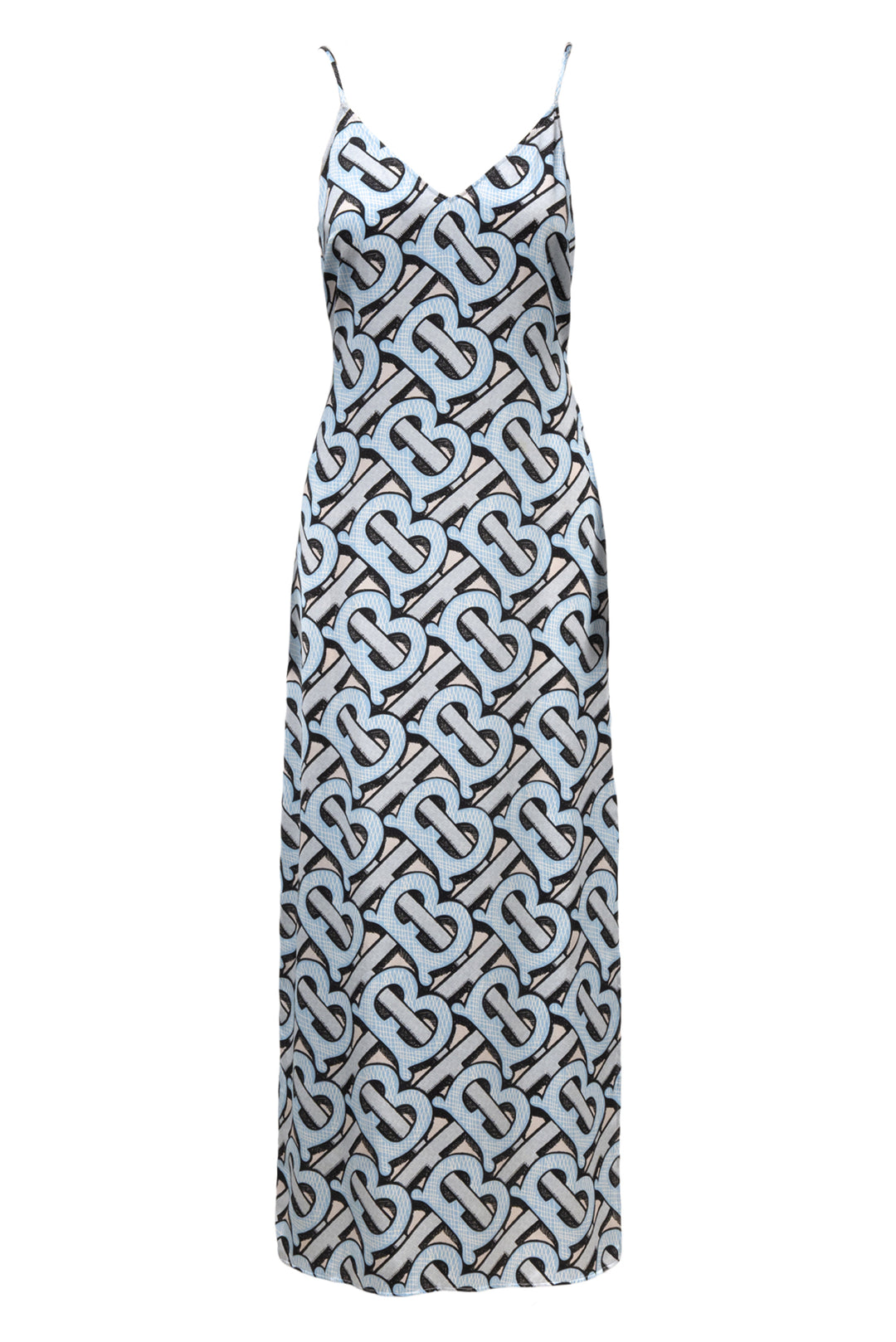 Burberry Size 6 TB Monogram Silk Slip Dress
