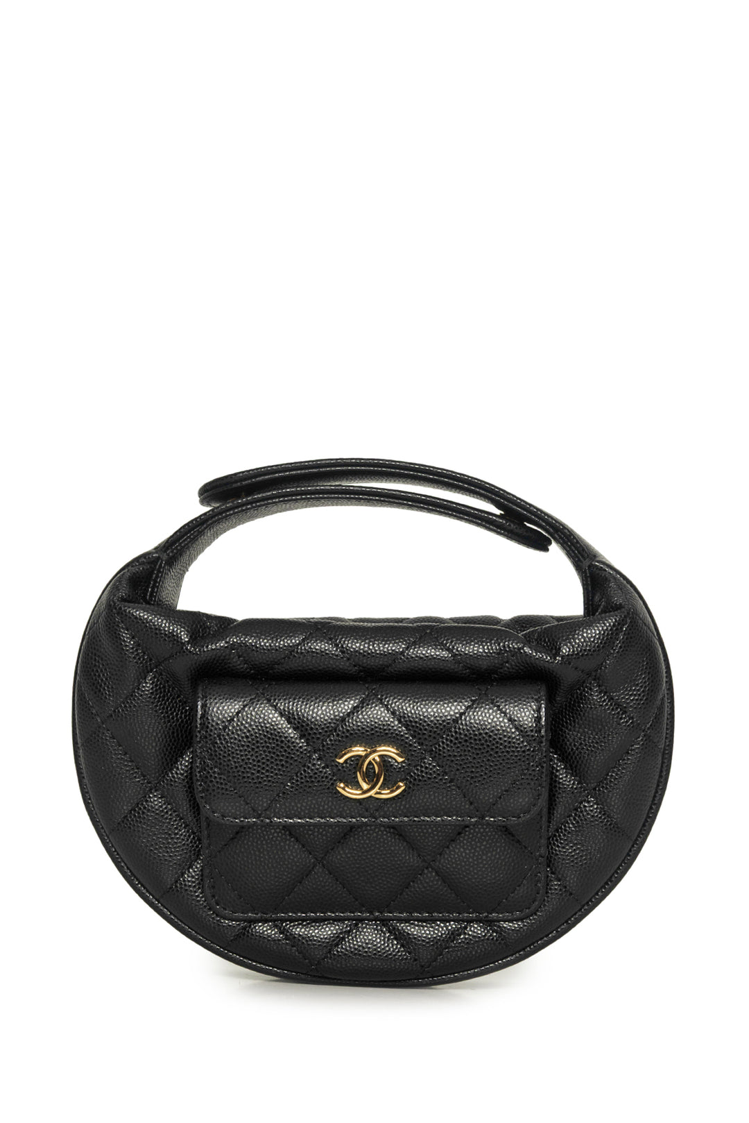 Chanel Caviar Quilted Polly Pocket Pouch Hobo