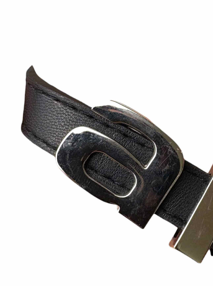 Alexander Wang Size XS Leather Metal Logo Belt