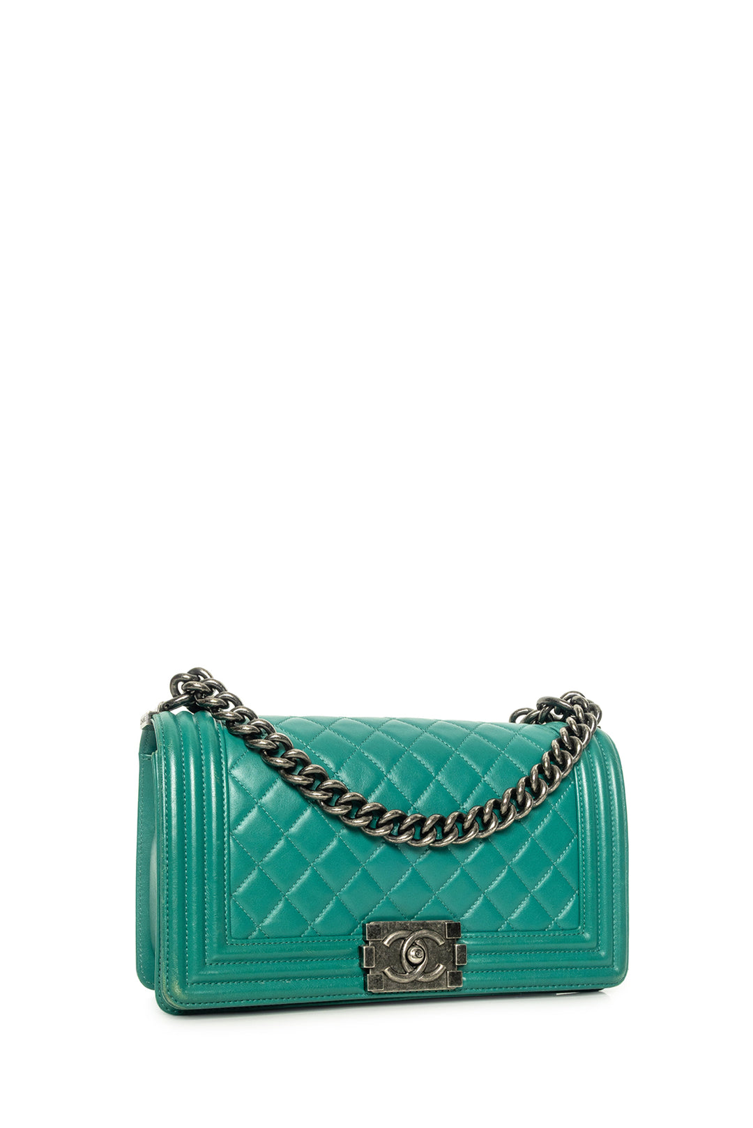 Chanel 2016-2017 Calfskin Quilted Medium Boy Bag