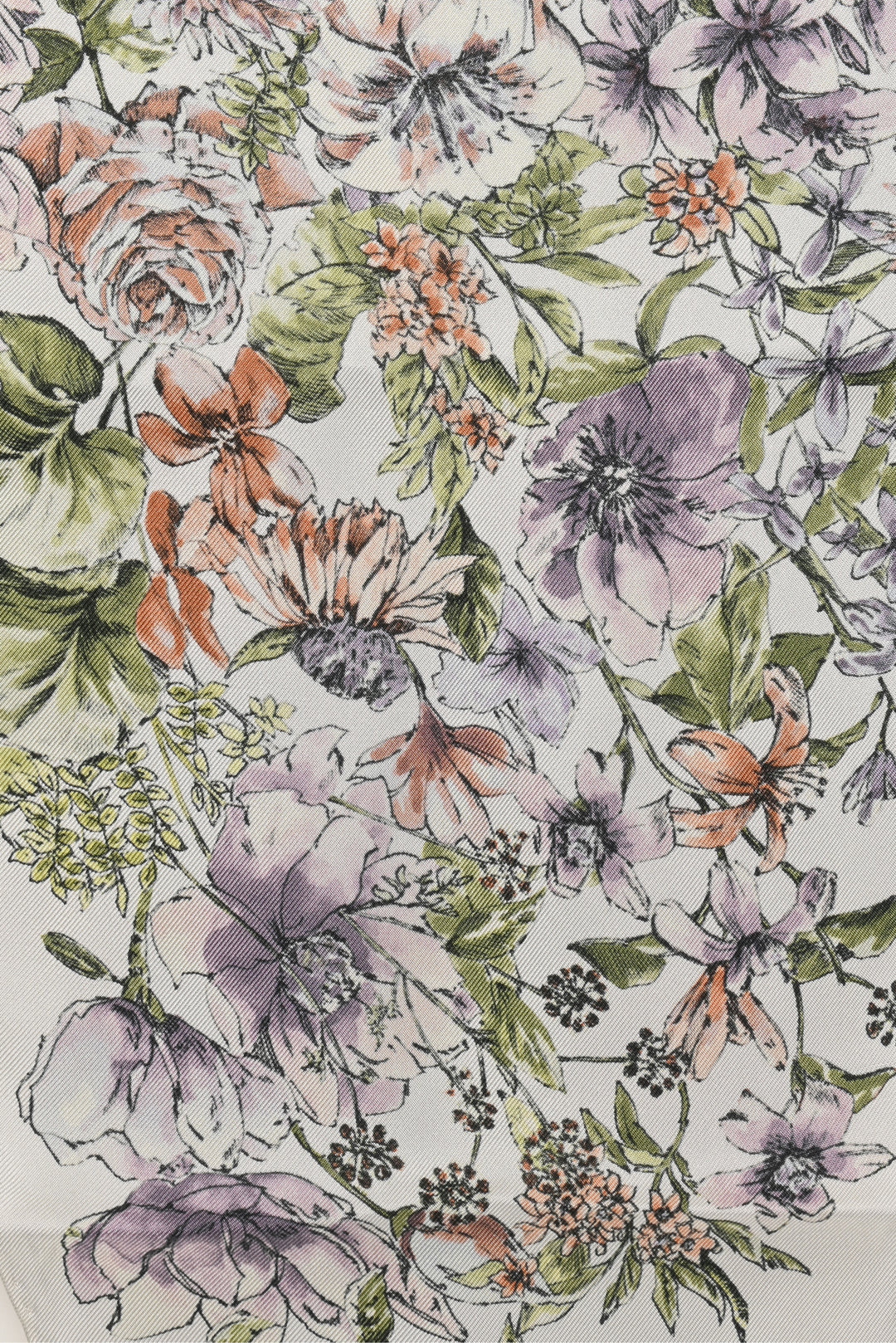 Christian Dior Floral Printed Silk Diamond Scarf
