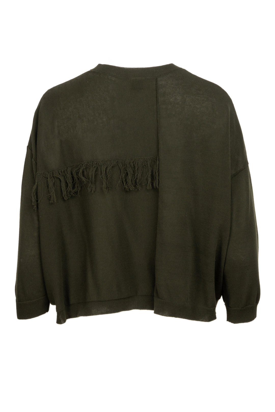 Y's Size 2 Cropped Fringe Embellished Cardigan