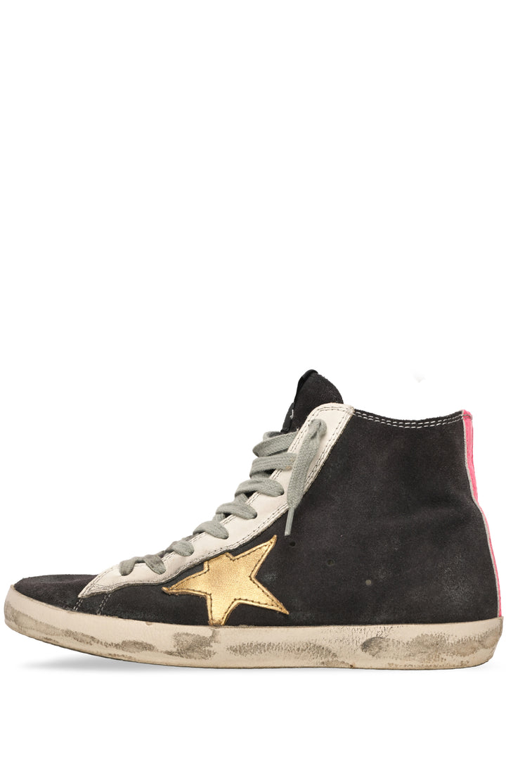 Golden Goose Size 37 Suede Francy Gold Star Sneaker