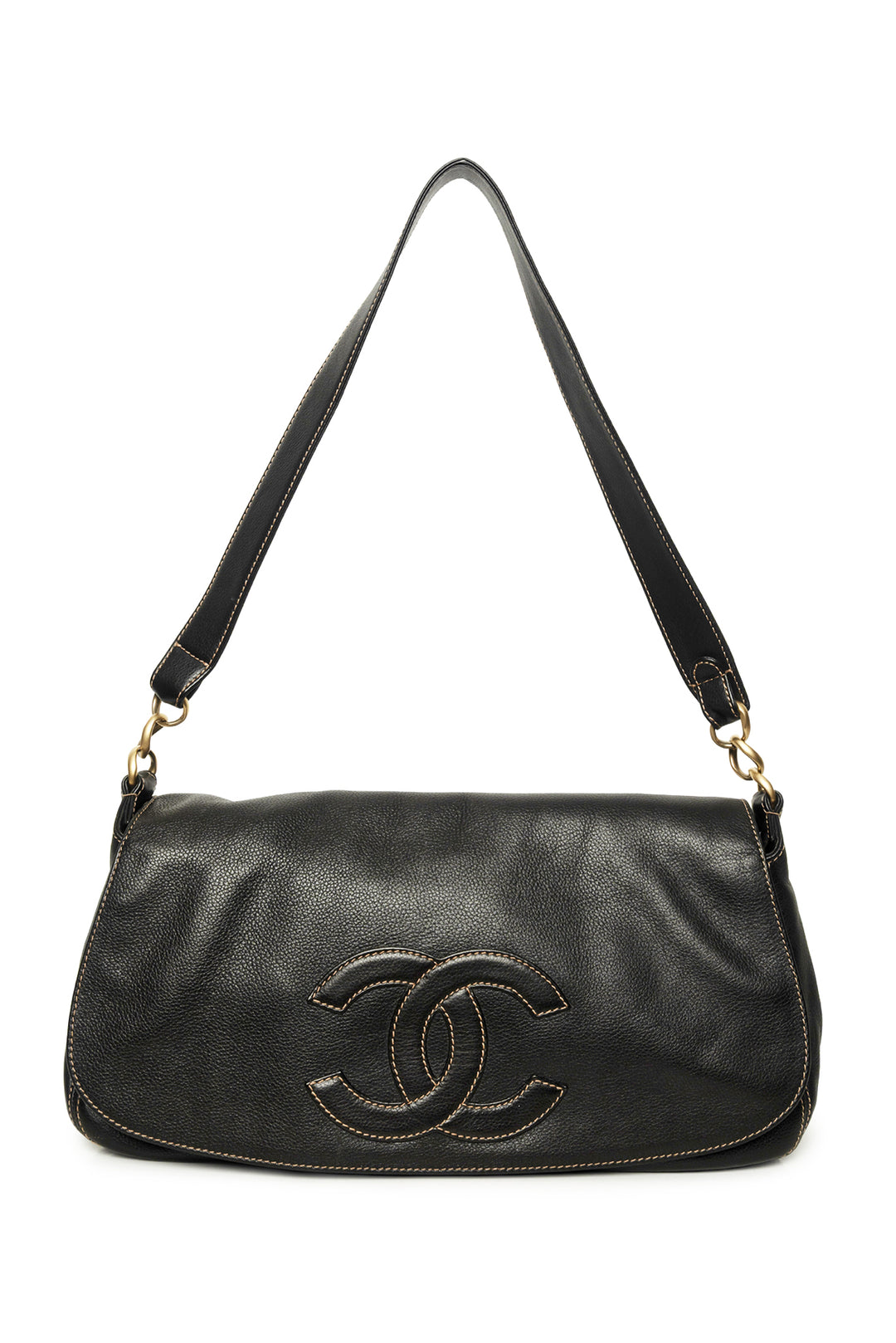 Chanel 2003-2004 Half Moon CC Shoulder Bag