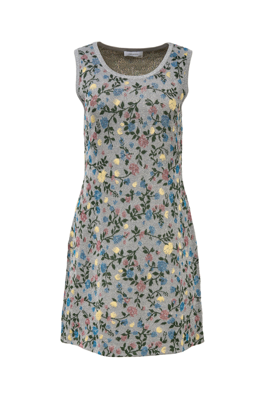Rabanne Size L Floral Jacquard Lurex Mini Dress