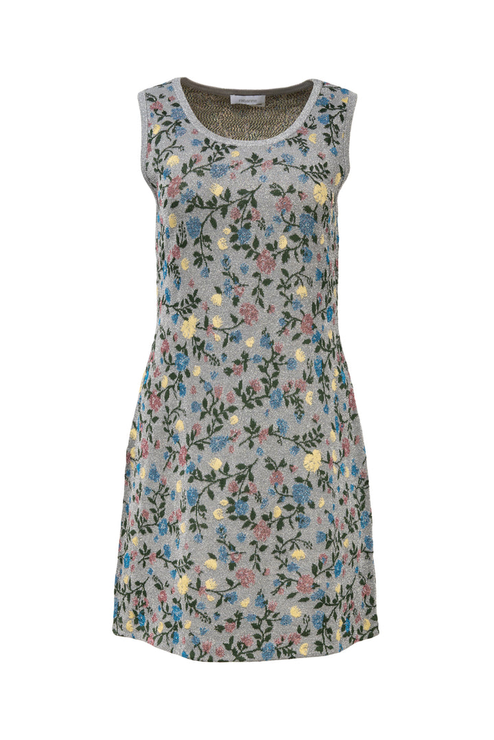 Rabanne Size L Floral Jacquard Lurex Mini Dress
