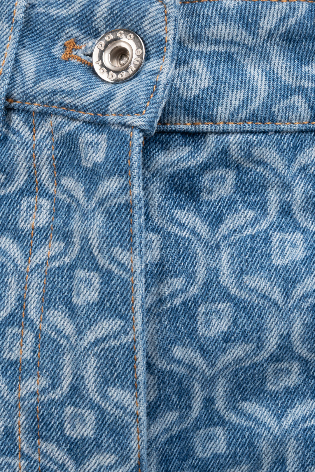 Paco Rabanne Size 36 Blue Motif Jeans