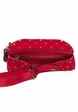 Valentino Disco Pink Quilted Rockstud Belt Bag