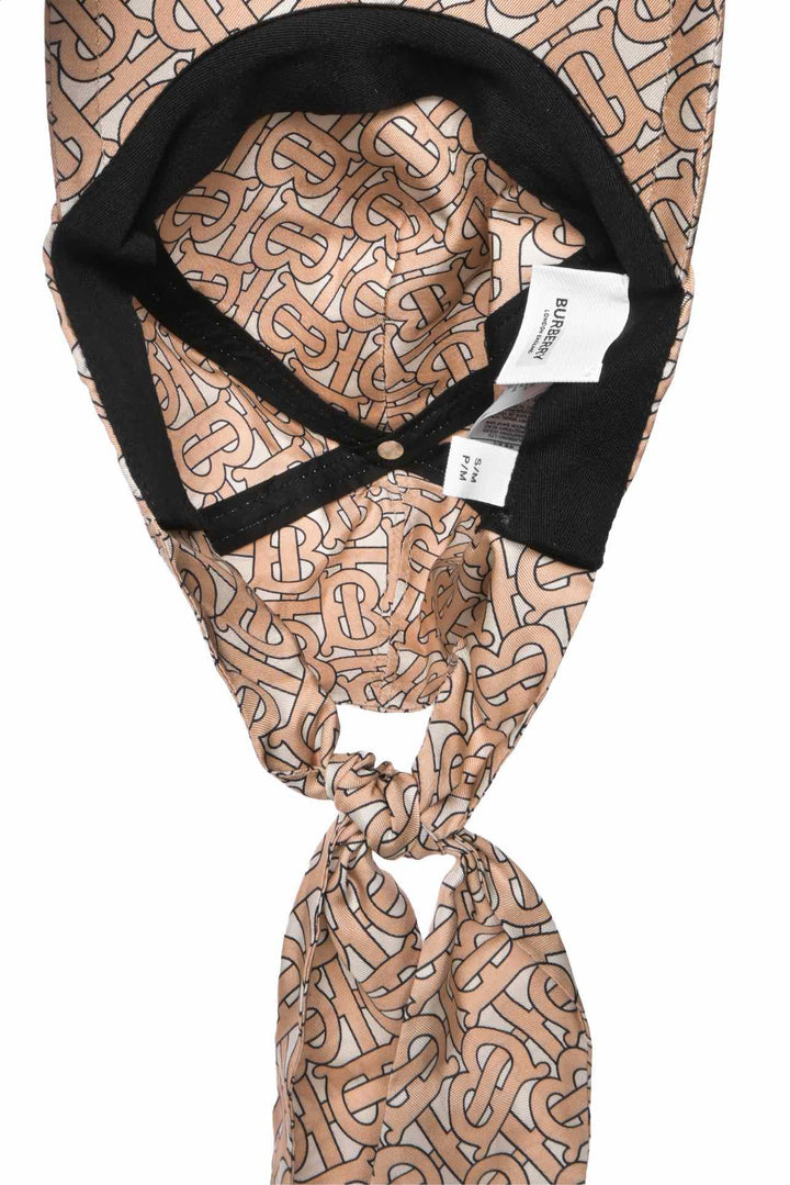 Burberry Size S/M Monogram Silk Foulard Basebal Hat