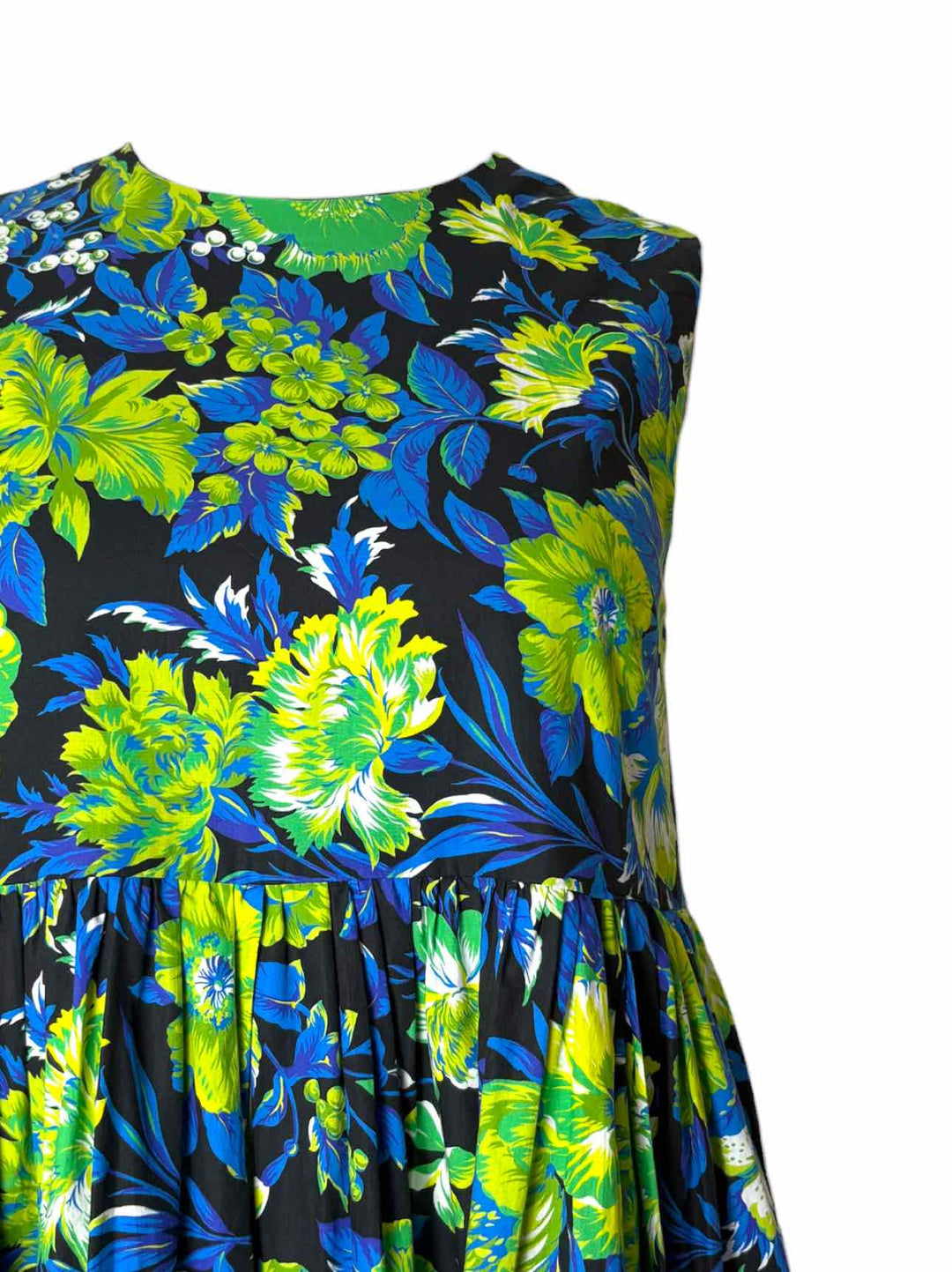 MSGM Size 42 Floral Cotton Dress