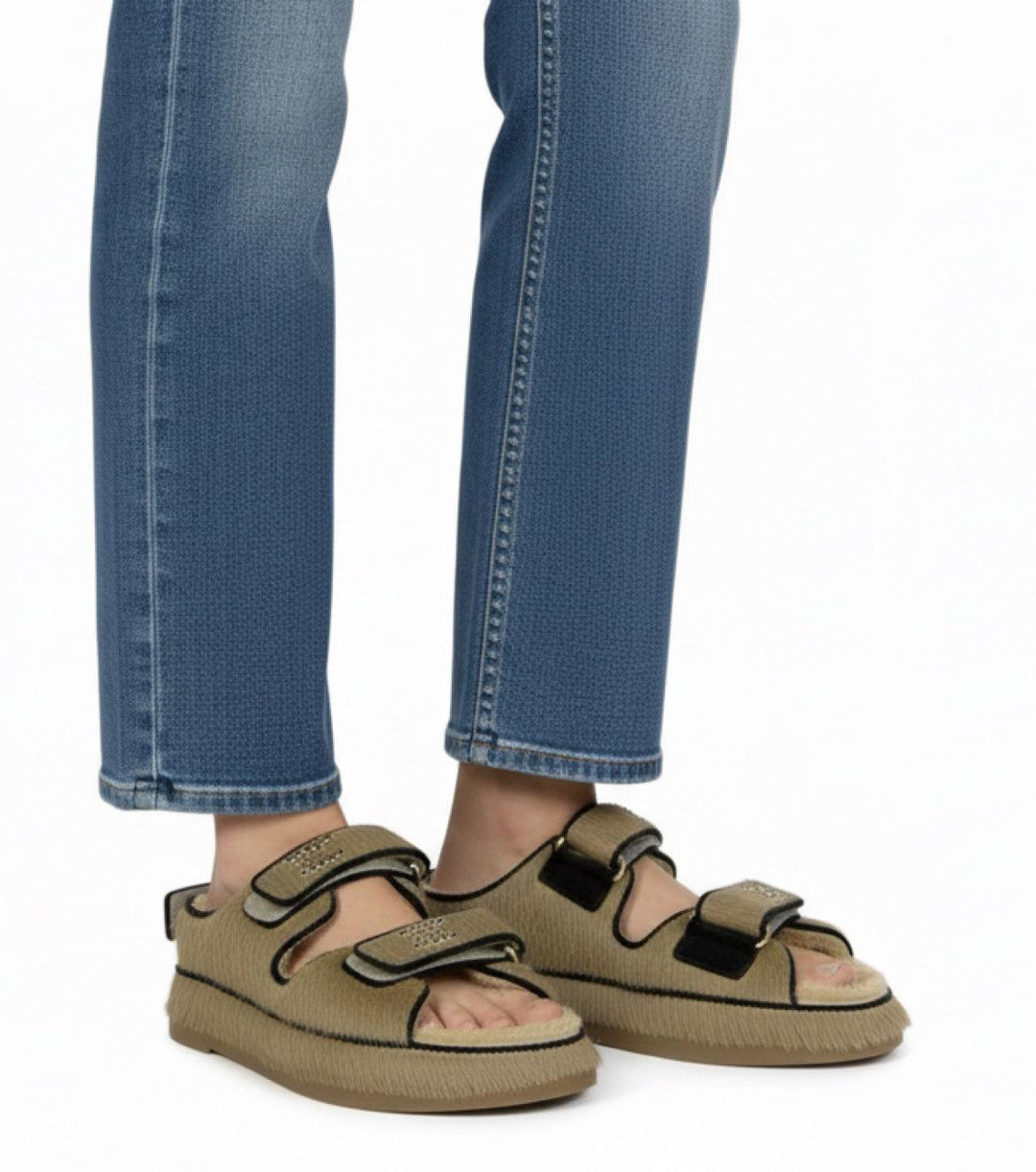 Chanel Size 36 Calf Hair Dad Flat Sandals