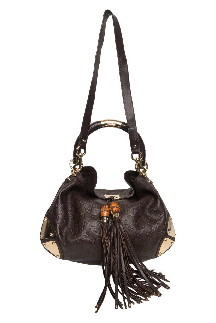 Gucci GG Signature Guccissima Leather Large Babouska Indy Hobo Shoulder Bag